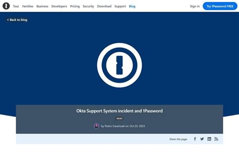 1password leak|Okta incident and 1Password 